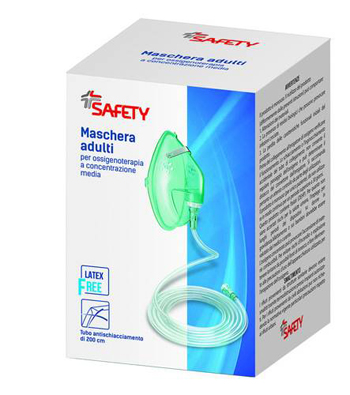 MASCHERA PER OSSIGENOTERAPIA CON TUBO 200CM - Farmacia Bartoli