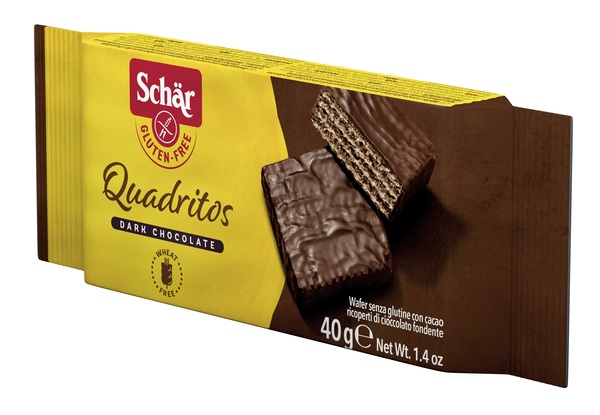 SCHAR QUADRITOS WAFER CON CACAO RICOPERTI DI CIOCCOLATO FONDENTE 40 G - Farmacia Bartoli