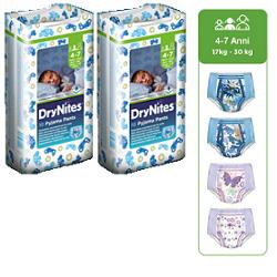PANNOLINO HUGGIES DRYNITES GIRL PYJAMA PANTS 4/7 ANNI M 17/30KG 10 PEZZI - Farmacia Bartoli