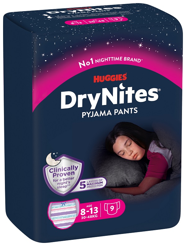 PANNOLINO HUGGIES DRYNITES 8/13 ANNI GIRL L 30/48KG 9 PEZZI - Farmacia Bartoli