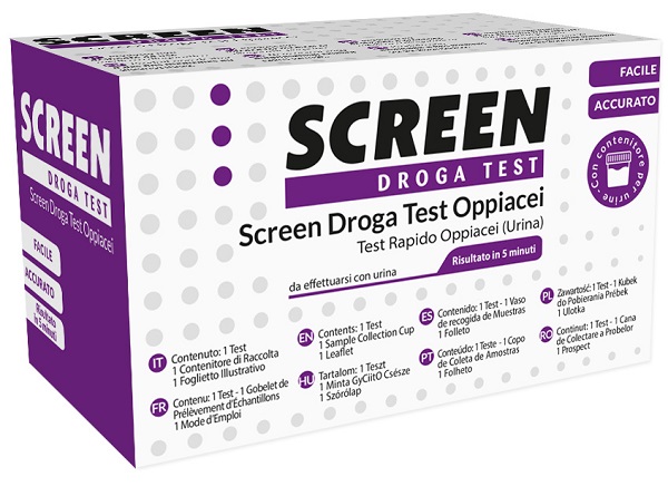 SCREEN DROGA TEST OPPIACEI TEST ANTIDROGA CON CONTENITORE URINA - Farmacia Bartoli