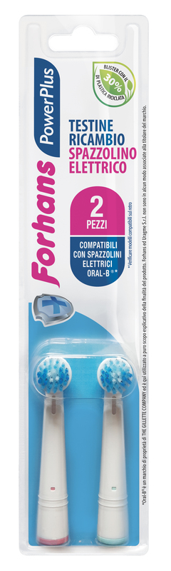 FORHANS POWER PLUS TESTINA 2 PEZZI RICAMBIO - Farmacia Bartoli