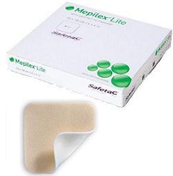 SCHIUMA DI POLIURETANO ASSORBENTE SOTTILE CON STRATO DI CONTATTO IN SILICONE MORBIDO MEPILEX LITE 6X8,5 5 PEZZI - Farmacia Bartoli