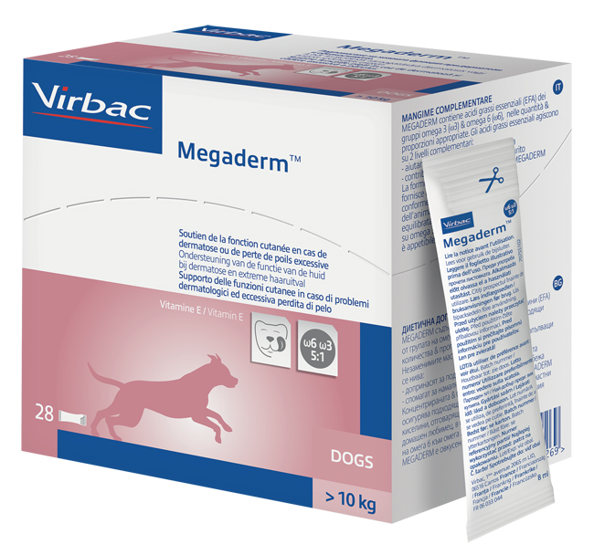MEGADERM SUPPLEMENTO CANI SUPERIORI A 10 KG SCATOLA DA 28 SACCHETTI MONODOSE 4 ML - Farmacia Bartoli