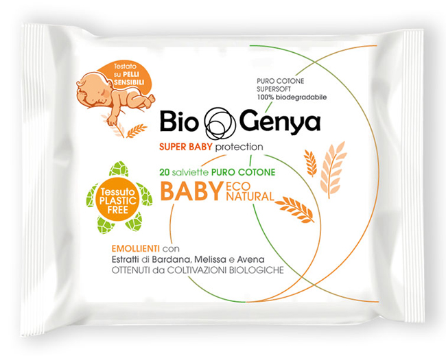 BIOGENYA ECO NATURAL SALVIETTINA BABY COTONE 20 PEZZI - Farmacia Bartoli