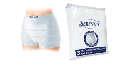 MUTANDINA A RETE PER INCONTINENZA SERENITY PANTY COMFORT L 3 PEZZI - Farmacia Bartoli