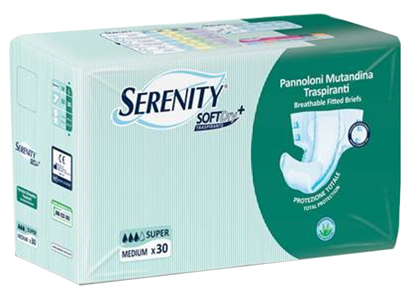 PANNOLONE PER INCONTINENZA A MUTANDINA SERENITY SOFTDRY+ ALOE SUPER MEDIUM 30 PEZZI - Farmacia Bartoli