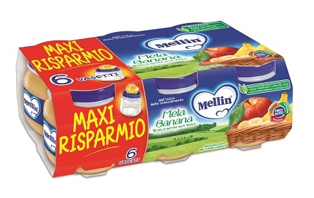 MELLIN OMOGENEIZZATO MELA BANANA 100 G 6 PEZZI - Farmacia Bartoli