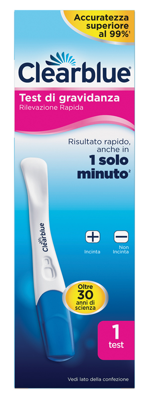 TEST DI GRAVIDANZA CLEARBLUE RILEVAZIONE RAPIDA 1 PEZZO - Farmacia Bartoli