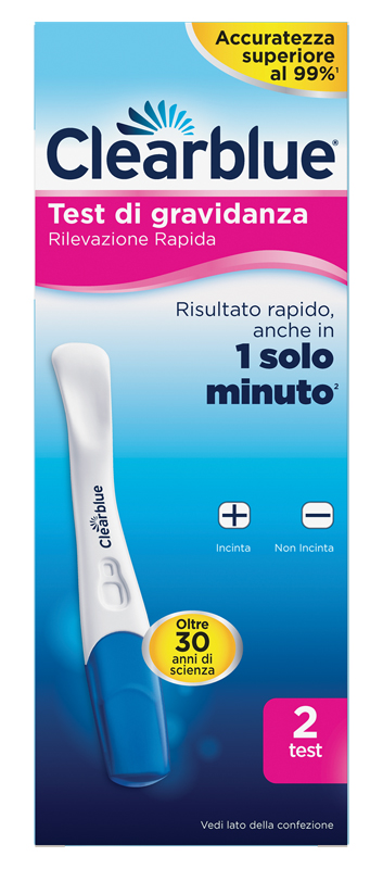 TEST DI GRAVIDANZA CLEARBLUE RILEVAZIONE RAPIDA 2 PEZZI - Farmacia Bartoli