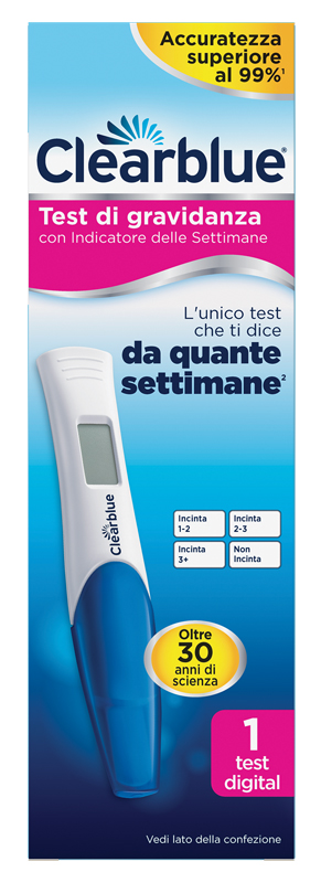 TEST DI GRAVIDANZA CLEARBLUE CON INDICATORE DELLE SETTIMANE 1 PEZZO - Farmacia Bartoli