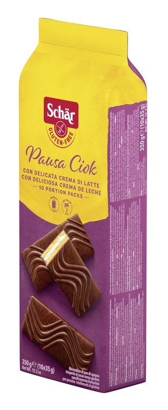 SCHAR PAUSA CIOK MERENDINE DI PAN DI SPAGNA CON CREMA DI LATTE 10 PEZZI DA 35 G - Farmacia Bartoli