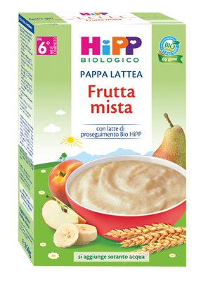 HIPP BIO PAPPA LATTEA FRUTTA MISTA 250 G - Farmacia Bartoli