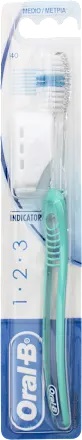 ORALB 123 INDICATOR SPAZZOLINO MANUALE SETOLE 35 MEDIE 2 PEZZI - Farmacia Bartoli