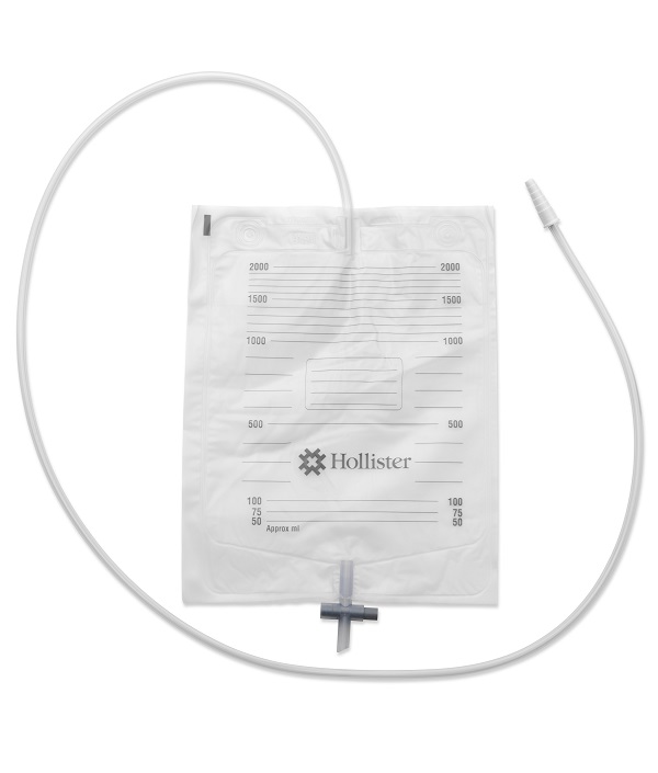 SACCA URINA DA LETTO HOLLISTER VOLUME 2 LITRI CON SISTEMA ANTIREFLUSSO E RUBINETTO DI SCARICO TUBO IN PVC 130 CM 30 PEZZI - Farmacia Bartoli