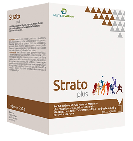 STRATO PLUS 10 BUSTINE 25 G GUSTO AGRUMI - Farmacia Bartoli