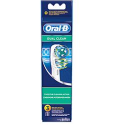 ORALB DUAL CLEAN EB417 TESTINE SPAZZOLINO ELETTRICO 3 PEZZI - Farmacia Bartoli