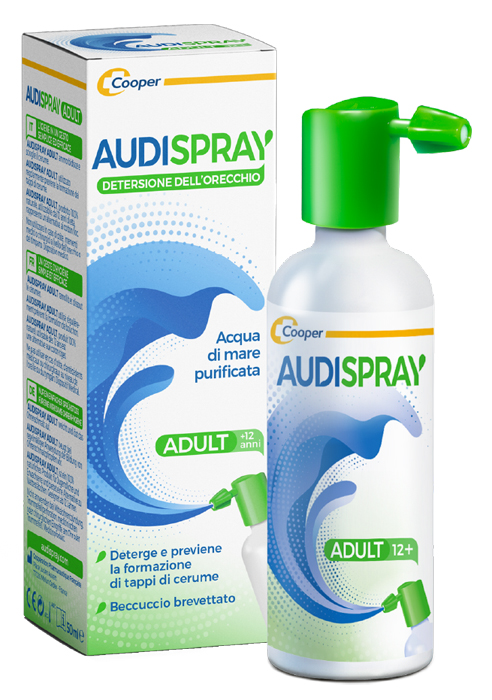 AUDISPRAY ADULT SOLUZIONE DI ACQUA DI MARE IPERTONICA SPRAY SENZA GAS DETERSIONE ORECCHIO 50 ML - Farmacia Bartoli