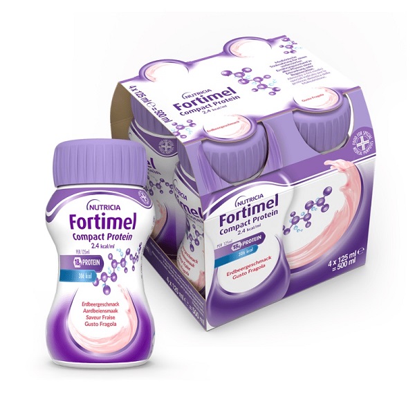 FORTIMEL COMPACT PROTEIN FRAGOLA 4 BOTTIGLIE 125 ML - Farmacia Bartoli