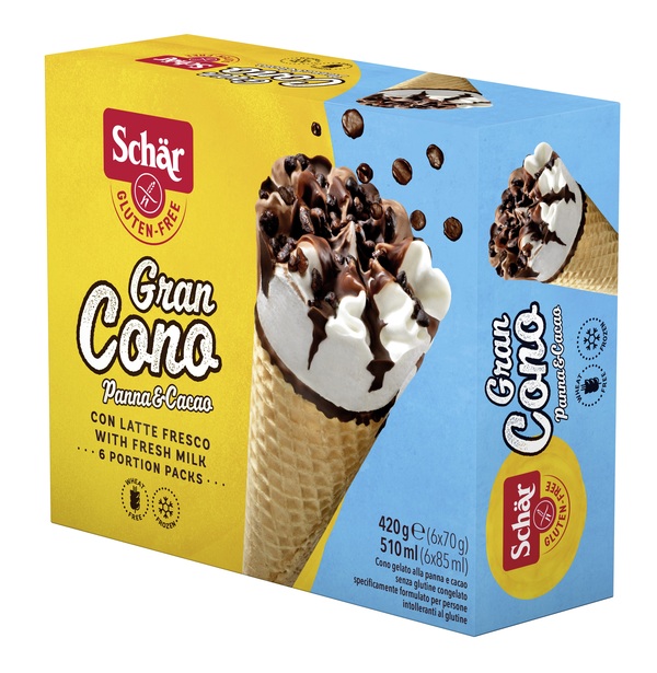 SCHAR SURGELATI GRAN CONO PANNA&CACAO CON LATTE FRESCO 6 PEZZI DA 70 G - Farmacia Bartoli