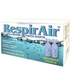 RESPIRAIR SOLUZIONE FISIOLOGICA PER FUMIGAZIONI/AEROSOL 18 AMPOLLE - Farmacia Bartoli