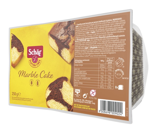 SCHAR MARBLE CAKE SENZA LATTOSIO 250 G - Farmacia Bartoli