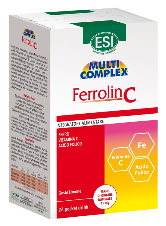 ESI FERROLIN C POCKET DRINK 24 BUSTINE - Farmacia Bartoli