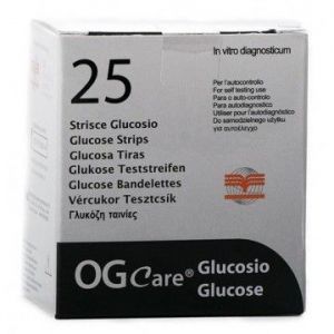 STRISCE MISURAZIONE GLICEMIA OGCARE 25 PEZZI - Farmacia Bartoli