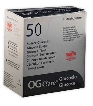 STRISCE MISURAZIONE GLICEMIA OGCARE 50 PEZZI - Farmacia Bartoli