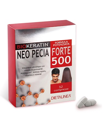 DIETALINEA BIOKERATIN NEO PECIA FORTE 500 32 COMPRESSE 4 BLISTER IN ASTUCCIO 48 G - Farmacia Bartoli