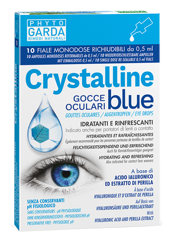 CRYSTALLINE BLUE GOCCE OCULARI MONODOSE 10 FIALE 0,5 ML - Farmacia Bartoli