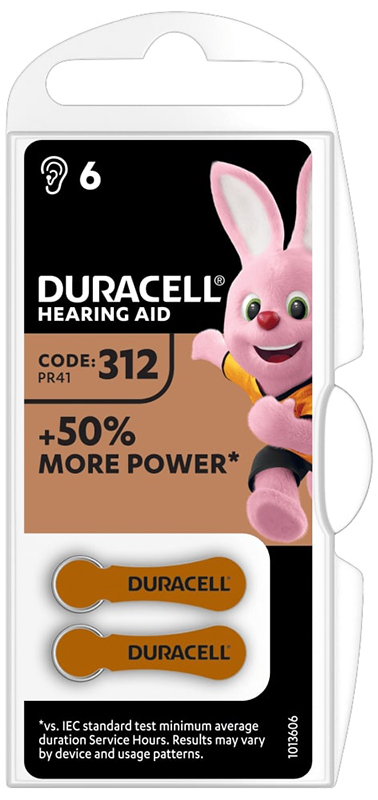 DURACELL EASY TAB 312 MARRONE BATTERIA PER APPARECCHIO ACUSTICO - Farmacia Bartoli