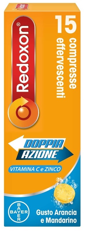 REDOXON DOPPIA AZIONE 15 COMPRESSE EFFERVESCENTI VITAMINA C ZINCO ARANCIA E MANDARINO 45,78 G - Farmacia Bartoli