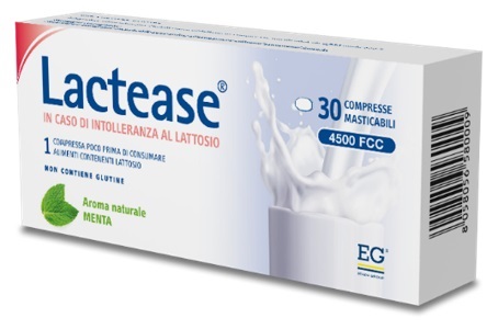 LACTEASE 4500 FCC AROMA MENTA 30 COMPRESSE MASTICABILI - Farmacia Bartoli