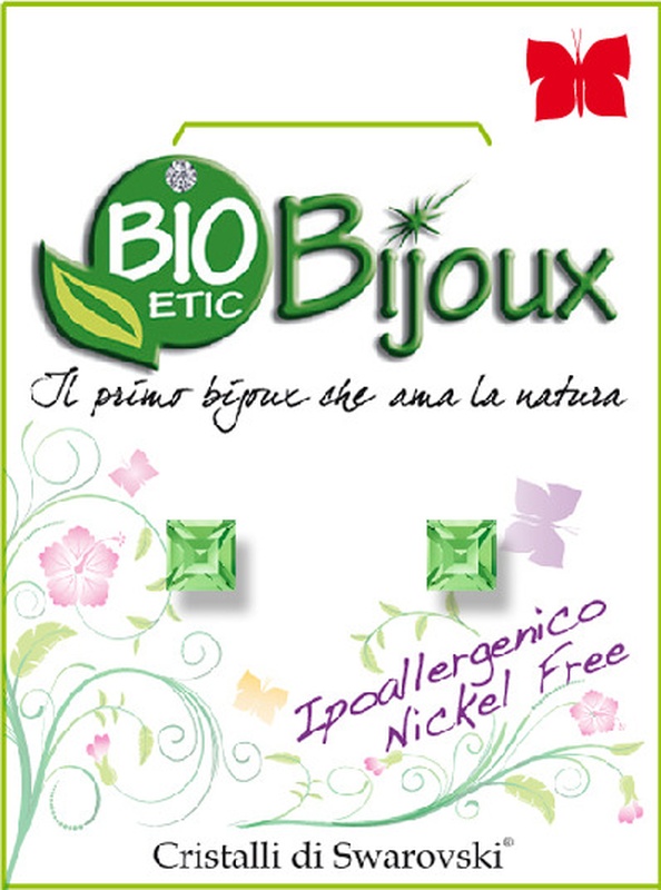 ORECCHINO CARRE' 4MM PERIDOT - Farmacia Bartoli
