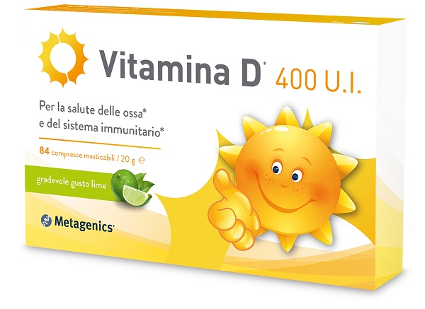 VITAMINA D 400 UI 84 COMPRESSE MASTICABILI GUSTO LIME - Farmacia Bartoli