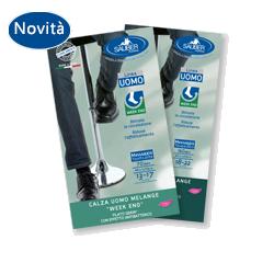 CALZA UOMO MELANGE 70 DENARI TAGLIA GRANDE JEANS CHIARO - Farmacia Bartoli