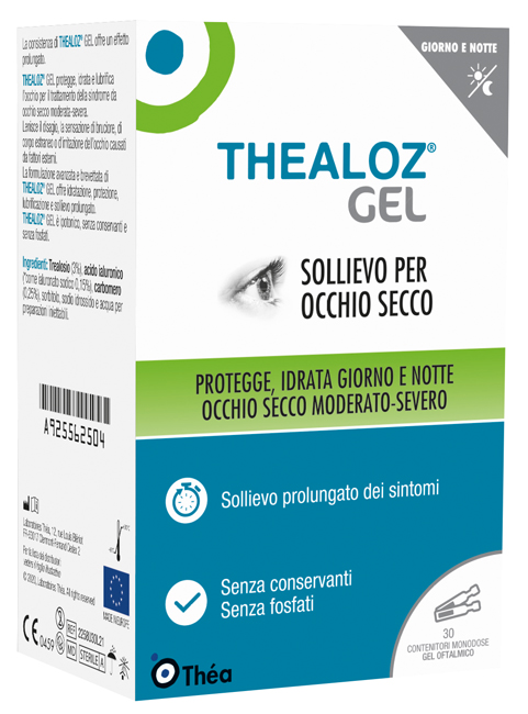 THEALOZ GEL OFTALMICO 30 CONTENITORI MONODOSE 0,4 G - Farmacia Bartoli