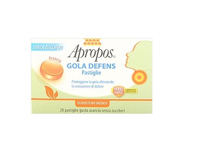 APROPOS GOLA DEFENS ARANCIA PASTIGLIE SENZA ZUCCHERI AGGIUNTI - Farmacia Bartoli