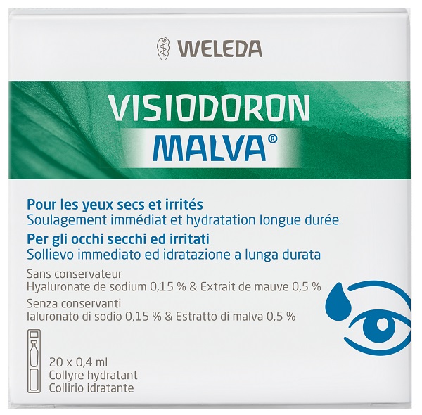 GOCCE OCULARI VISIODORON MALVA 20 MONODOSE DA 0,4 ML - Farmacia Bartoli