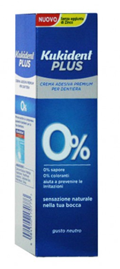 KUKIDENT PLUS 0% CREMA ADESIVA PER PROTESI DENTARIE 40 G - Farmacia Bartoli
