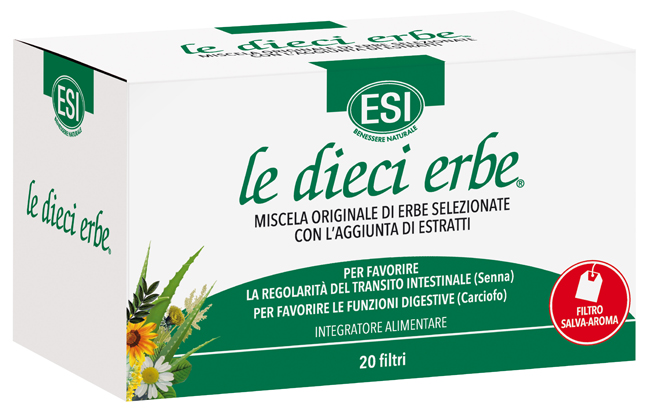 ESI LE DIECI ERBE TISANA 20 FILTRI - Farmacia Bartoli