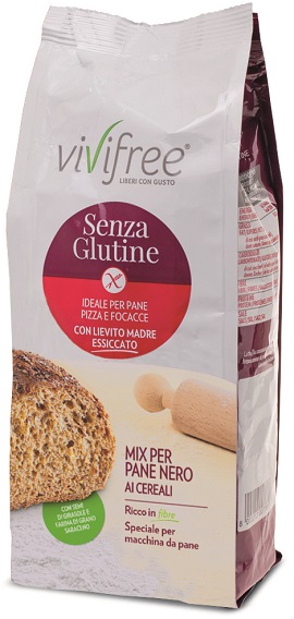 VIVIFREE PREPARATO PANE NERO SENZA GLUTINE 500 G - Farmacia Bartoli