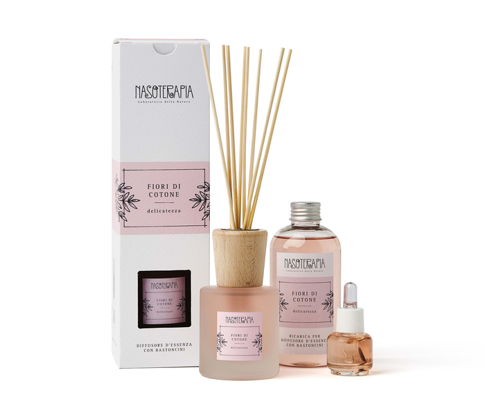 DIFFUSORE BASTONCINI FIORI DI COTONE 100 ML - Farmacia Bartoli