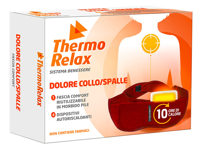 THERMORELAX FASCIA DOLORE COLLO SPALLE FASCIA+4 DISPOSITIVI AUTORISCALDANTI - Farmacia Bartoli