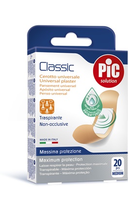 CEROTTO PIC CLASSIC 19X72 MM ANTIBATTERICO 20 PEZZI - Farmacia Bartoli