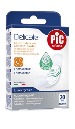 CEROTTO PIC DELICATE 19X72 MM ANTIBATTERICO 20 PEZZI - Farmacia Bartoli