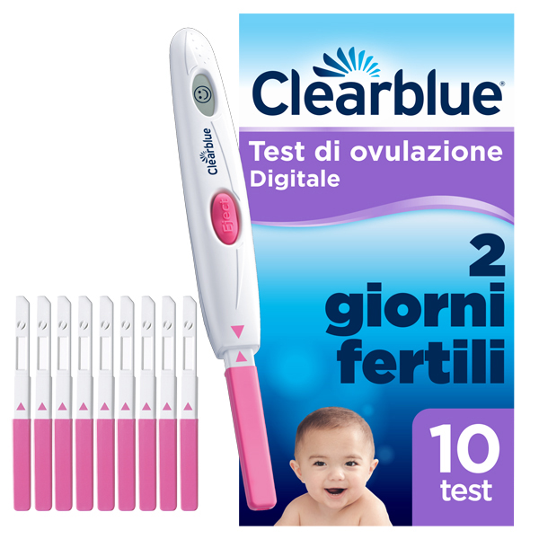 TEST DI OVULAZIONE CLEARBLUE DIGITALE 10 PEZZI - Farmacia Bartoli