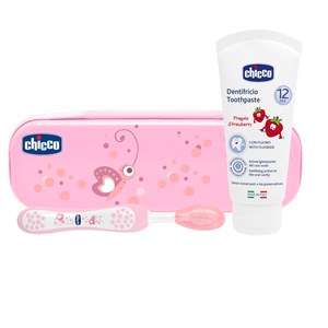 CHICCO SET DENTALE ROSA CON FLUORO - Farmacia Bartoli