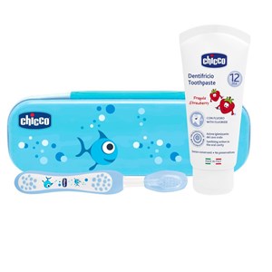 CHICCO SET DENTALE AZZURRO CON FLUORO - Farmacia Bartoli